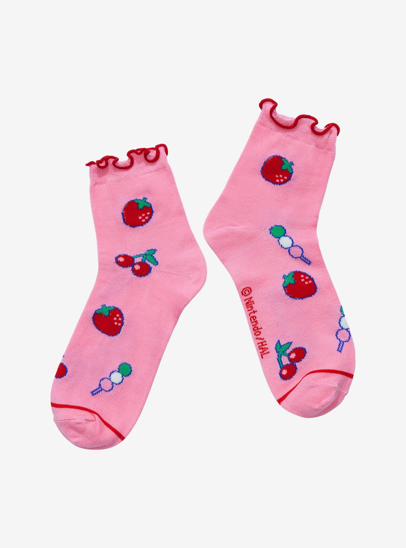 Kirby Strawberry Treats Ankle Socks, , alternate