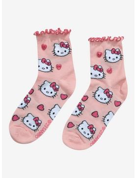 Hello Kitty Heart Ankle Socks, , hi-res