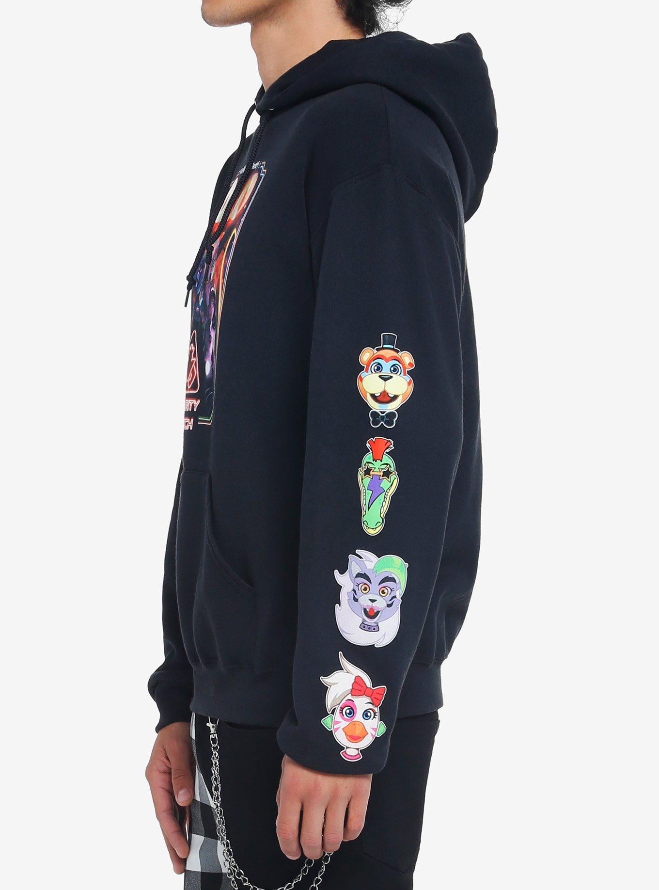 Five Nights At Freddy's: Security Breach Characters Glow-In-The-Dark Hoodie, MULTI, alternate