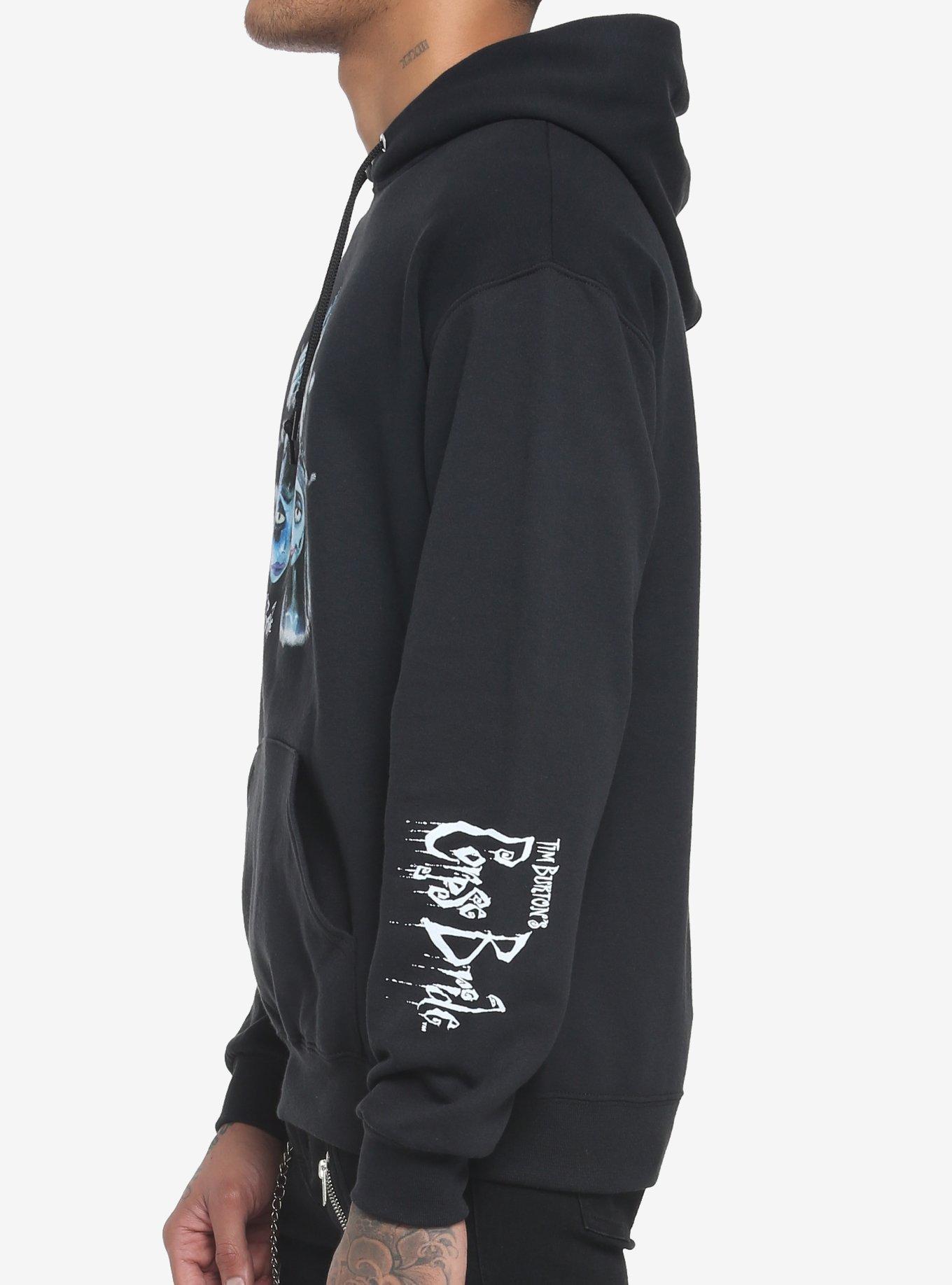 Corpse Bride Emily Moon Collage Hoodie, BLUE, alternate