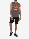 Halloween Trick Or Treat Pumpkin Muscle Tank Top, BLACK, alternate