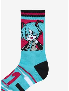 Hatsune Miku Chibi Crew Socks, , hi-res