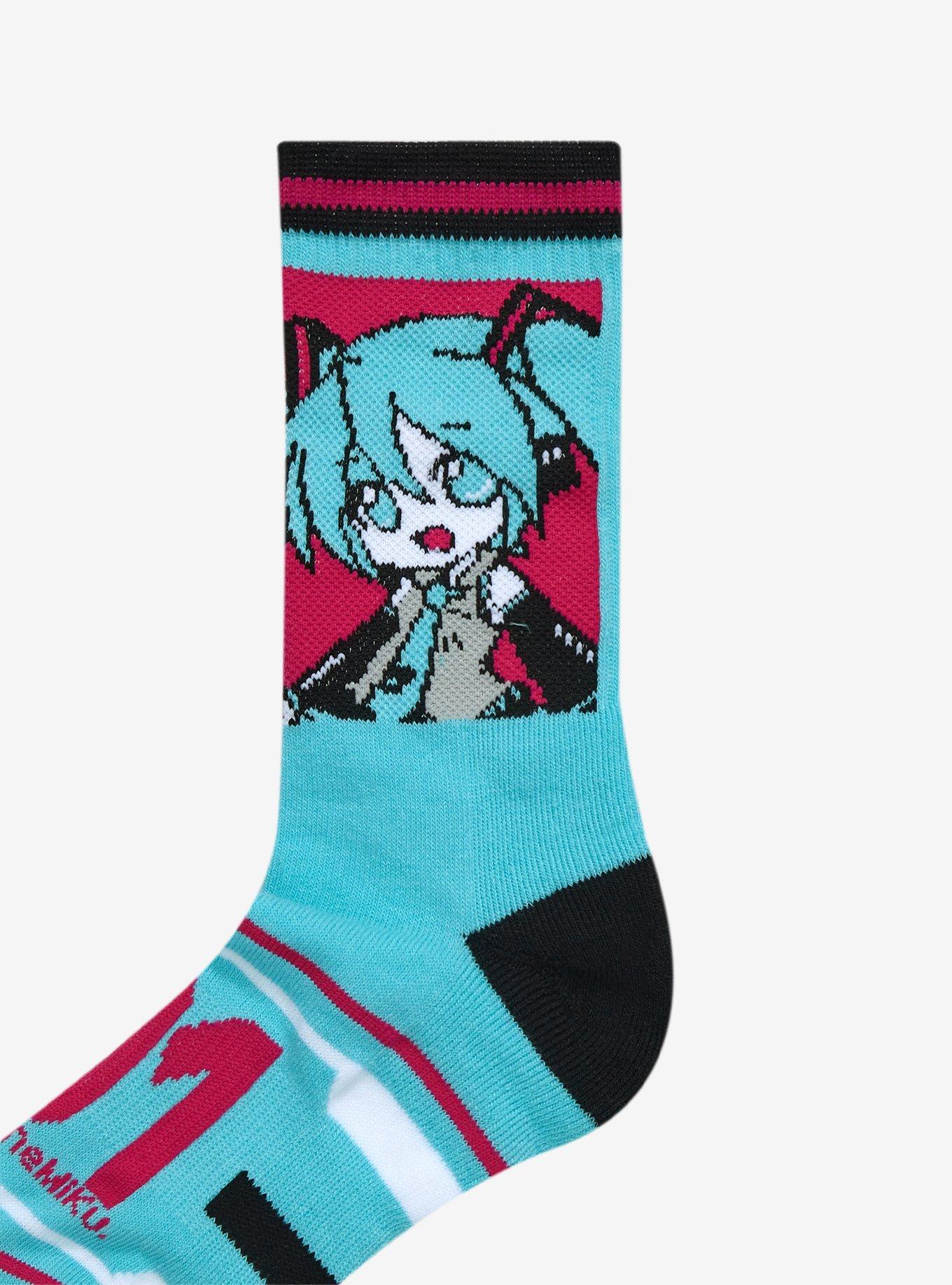 Hatsune Miku Chibi Crew Socks, , alternate