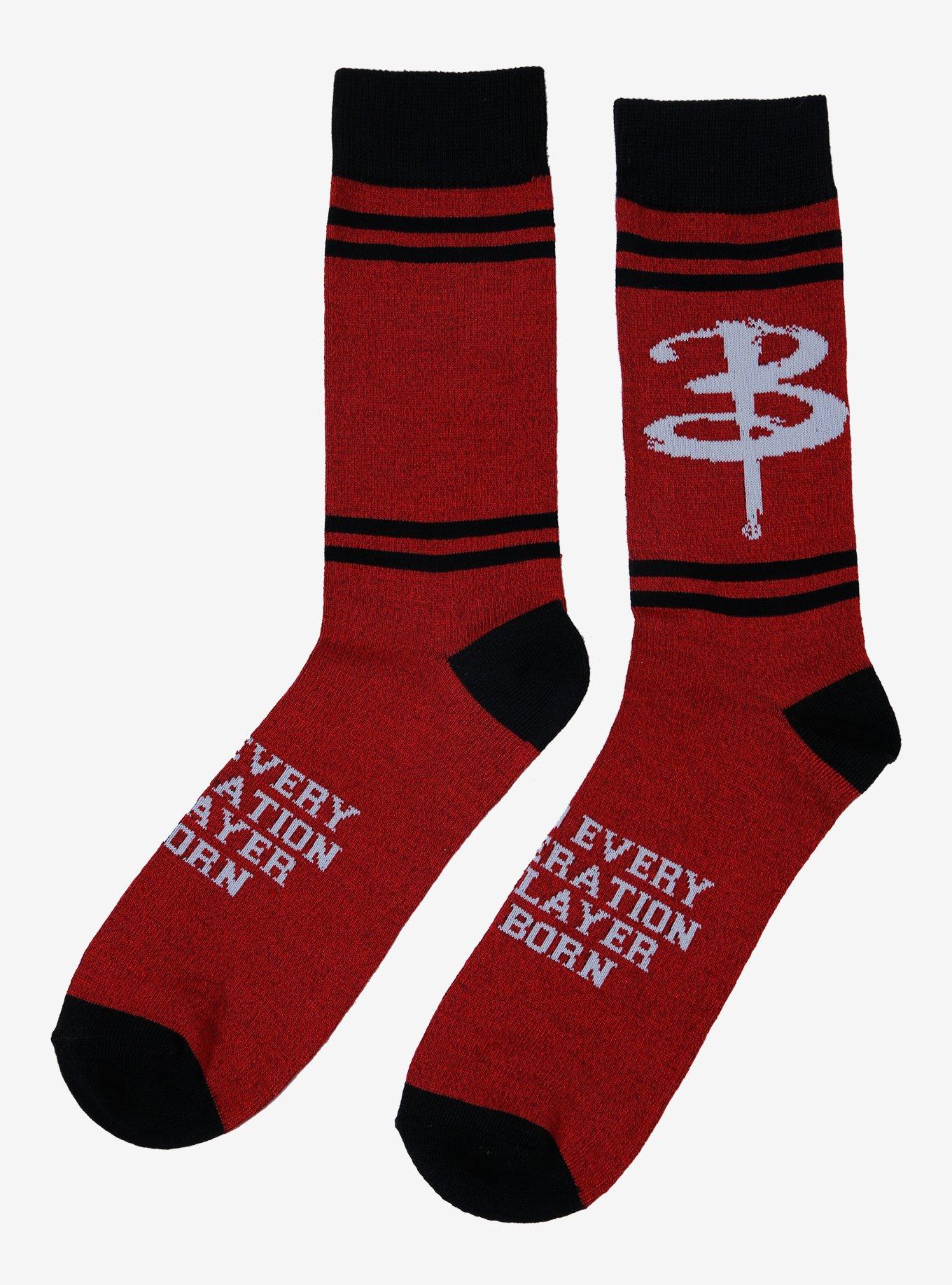 Buffy The Vampire Slayer Logo Crew Socks, , alternate