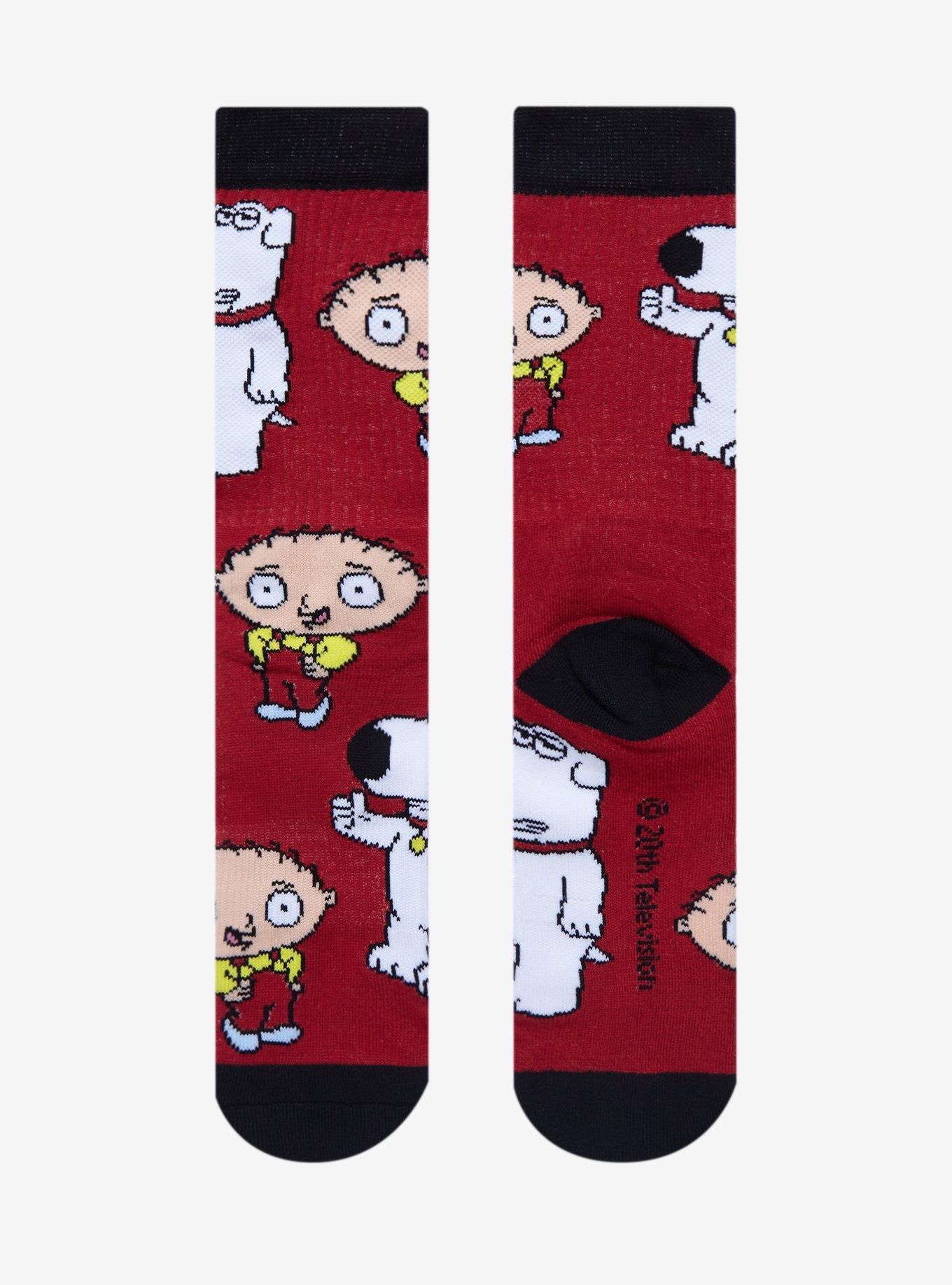 Family Guy Stewie & Brian Crew Socks, , alternate