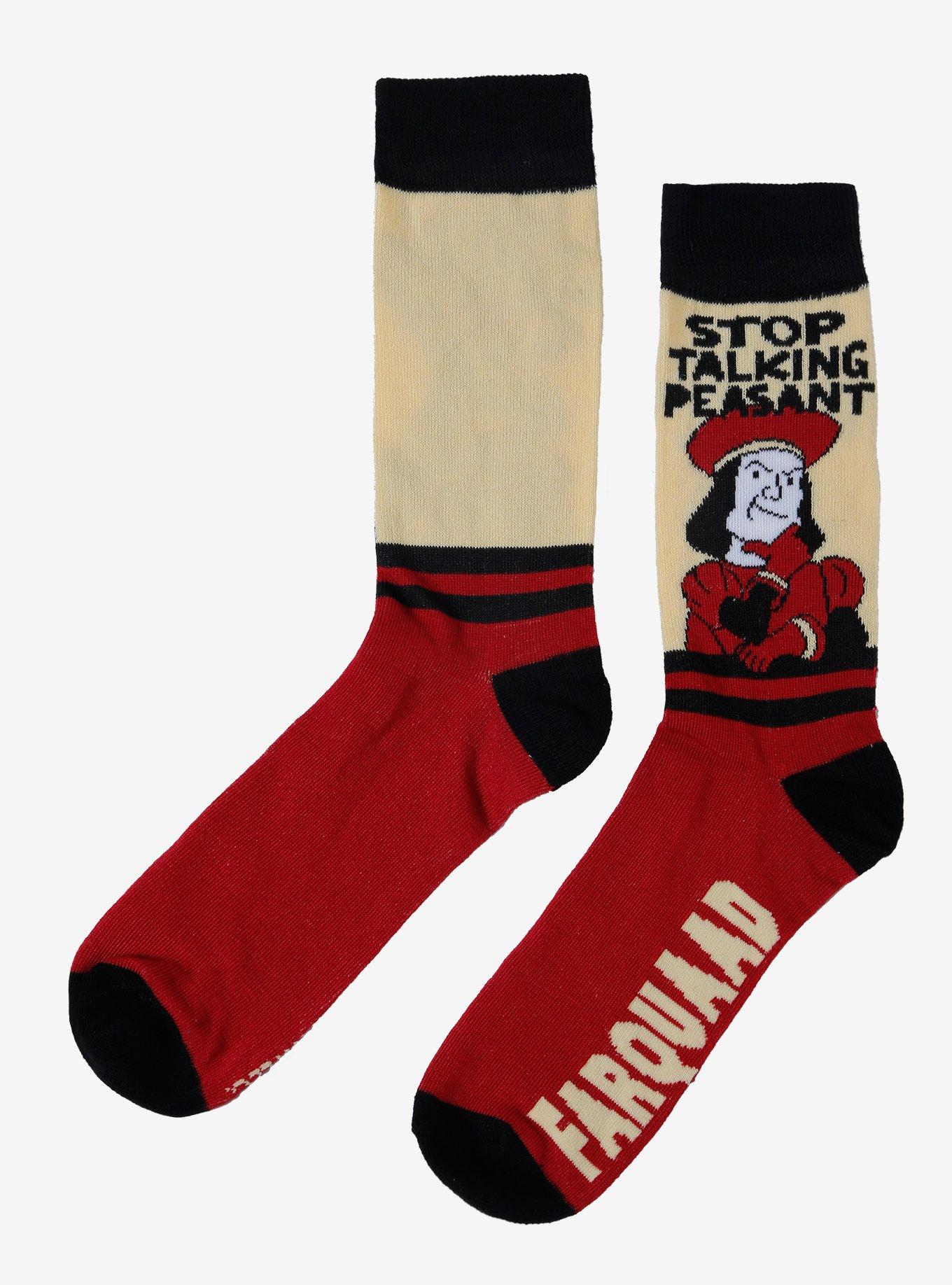 Shrek Farquaad Stop Talking Crew Socks, , alternate