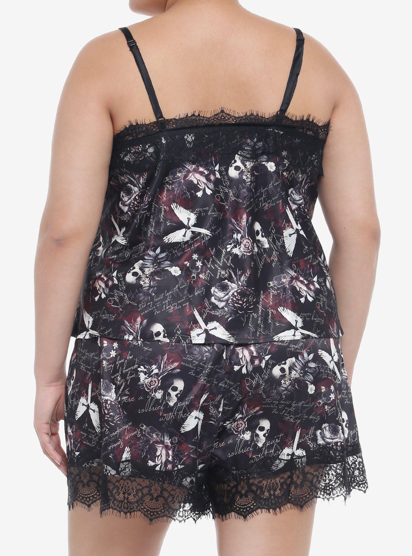 Dark Romance Lace Lounge Girls Cami Plus Size, MULTI, alternate