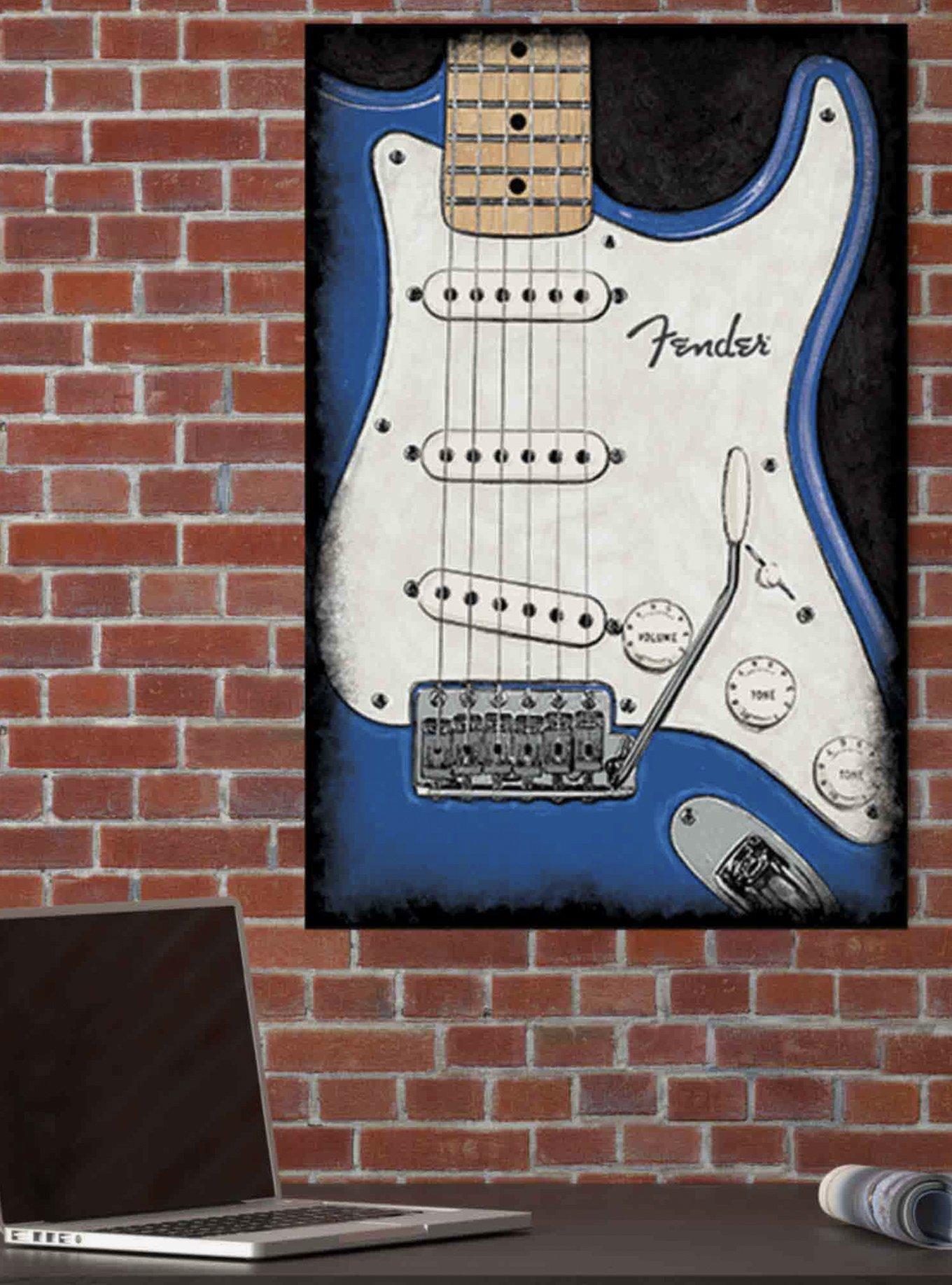 Fender Blue Strat Canvas Wall Decor, , alternate