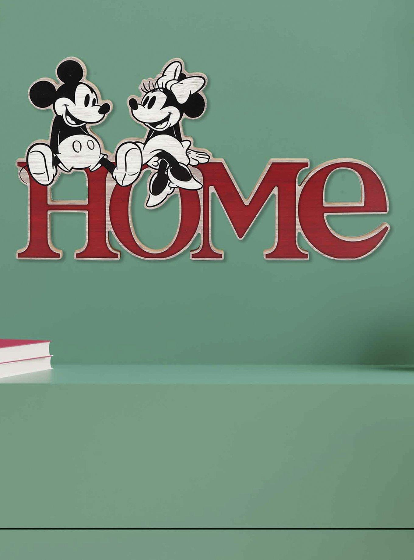 Disney Mickey Mouse Minnie Mouse Home Chunky Wood Tabletop Decor, , alternate