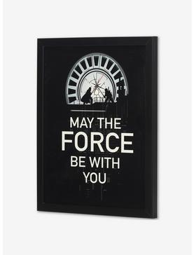 Star Wars "May the Force Be With You" Death Star Lightsaber Battle Framed Wood Wall Decor, , hi-res