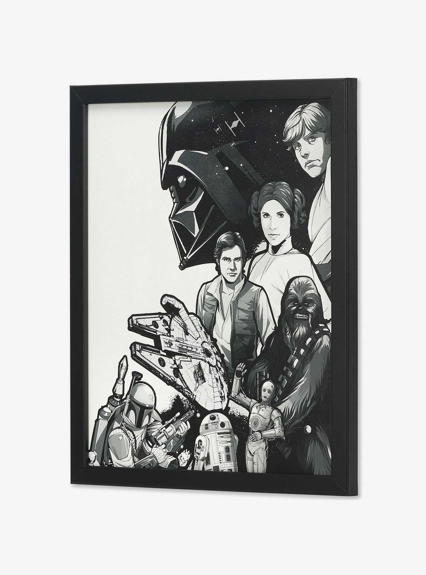 Star Wars Featured Characters Framed Wood Wall Decor, , hi-res