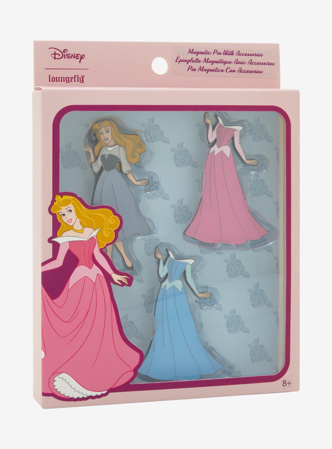 Loungefly Disney Sleeping Beauty Aurora Interchangeable Dress Enamel Pin Set, , alternate
