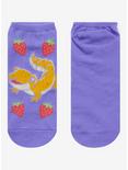 Purple Gecko Strawberry No-Show Socks, , alternate
