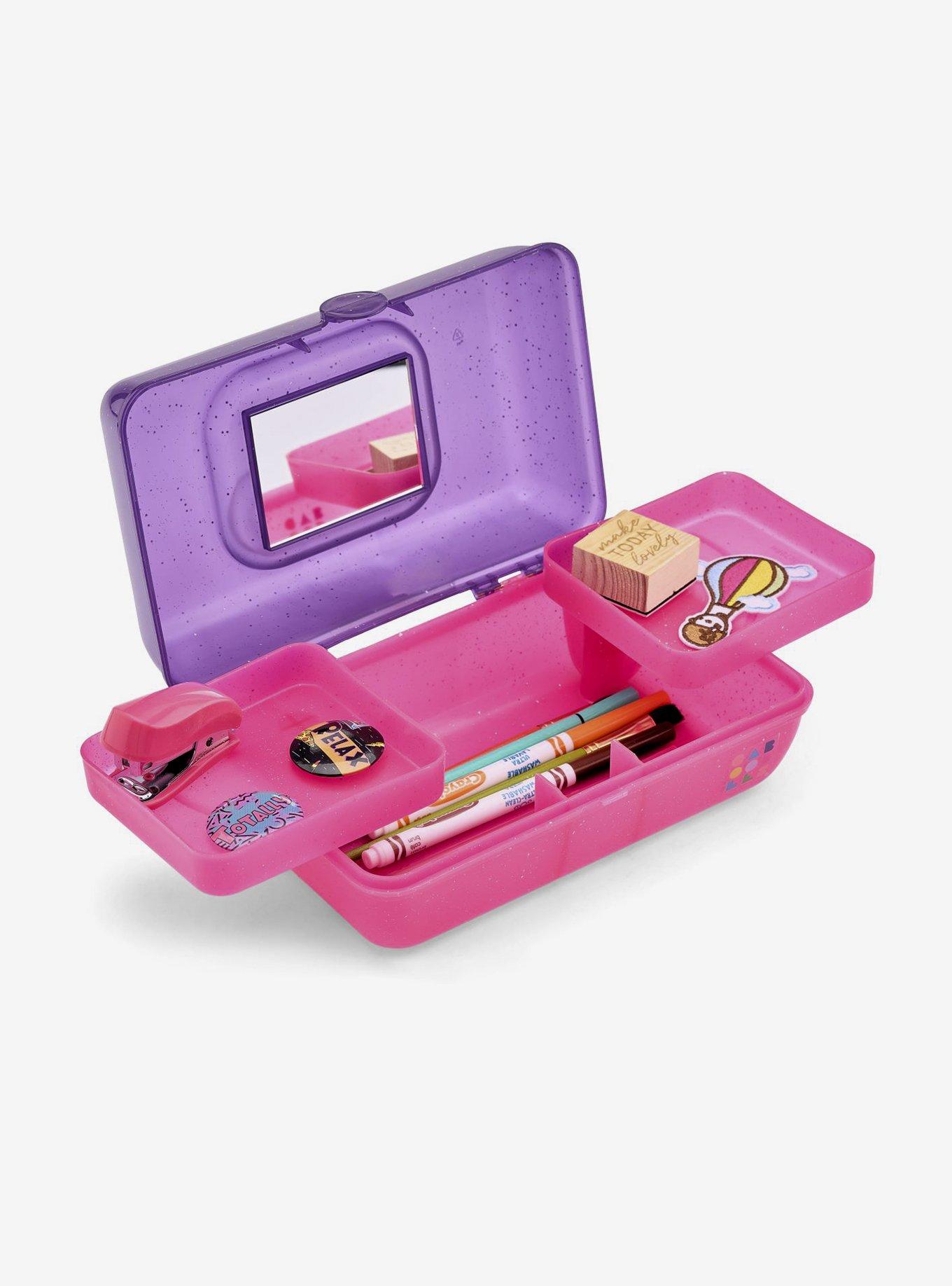 Caboodles Pretty In Petite Retro Graffiti Purple Sparkle Over Pink Sparkle, , alternate