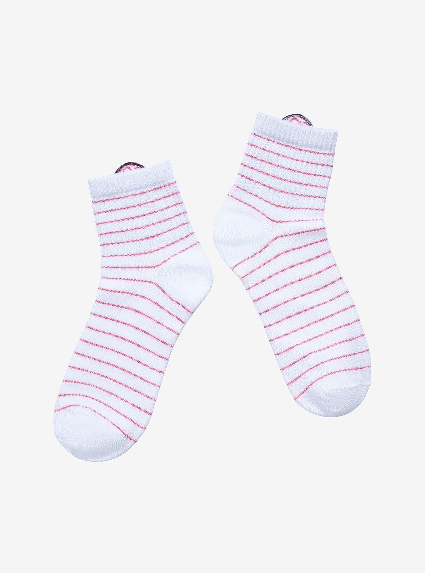 Mushroom Stripe Ankle Socks, , alternate