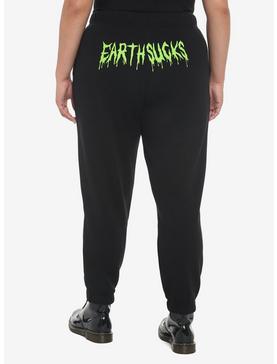 Alien Earth Sucks Girls Jogger Sweatpants Plus Size, , hi-res