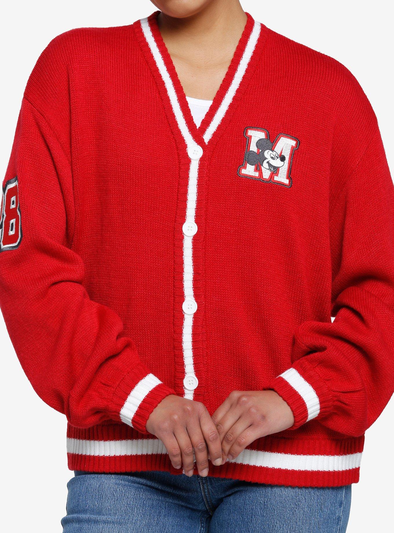 Her Universe Disney100 Mickey Mouse Club Vintage Girls Varsity Cardigan, MULTI, alternate