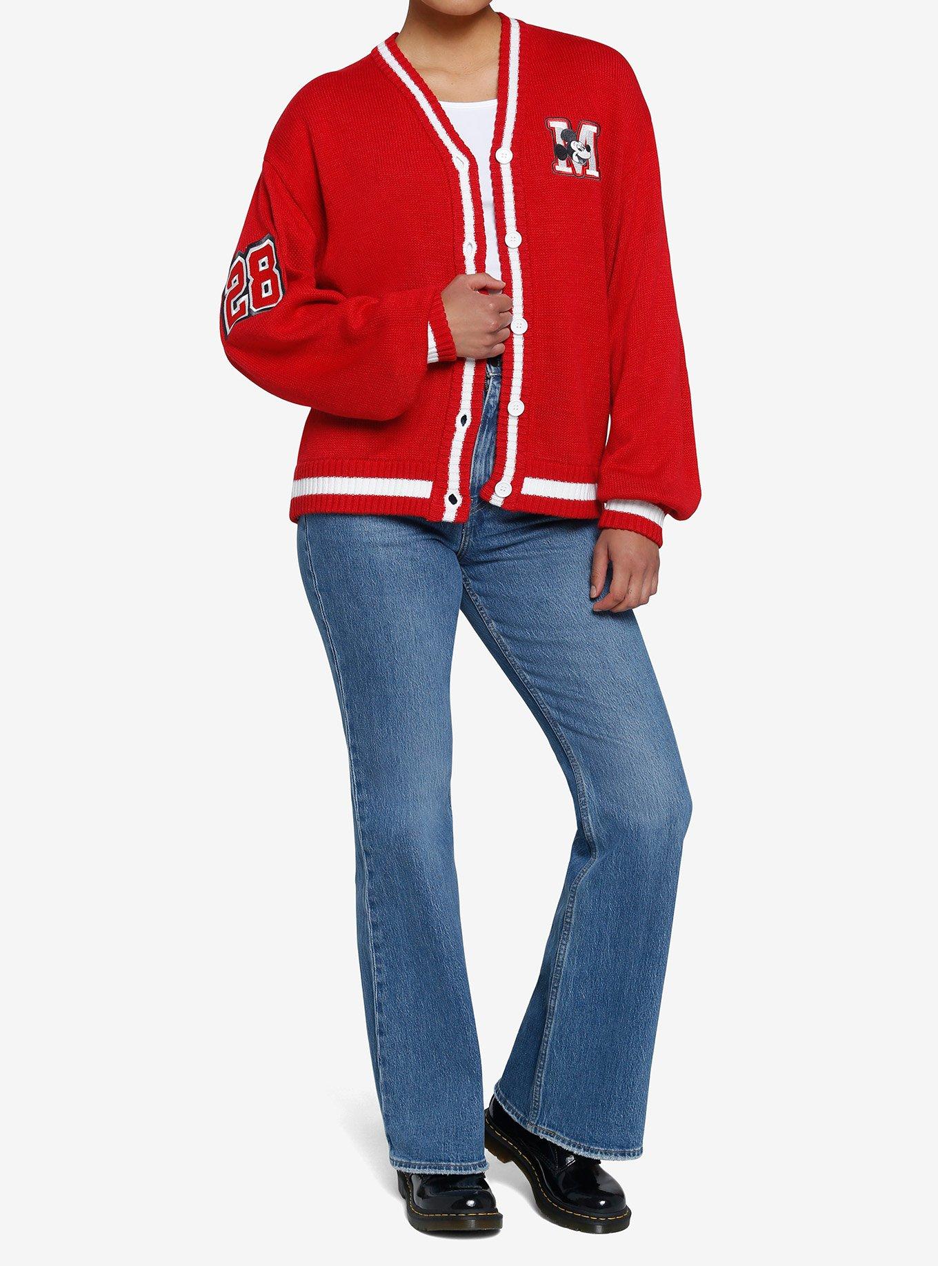 Her Universe Disney100 Mickey Mouse Club Vintage Girls Varsity Cardigan, MULTI, alternate