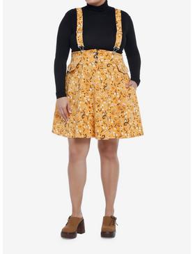 Disney Chip 'N' Dale Fall Floral Suspender Skirt Plus Size, , hi-res
