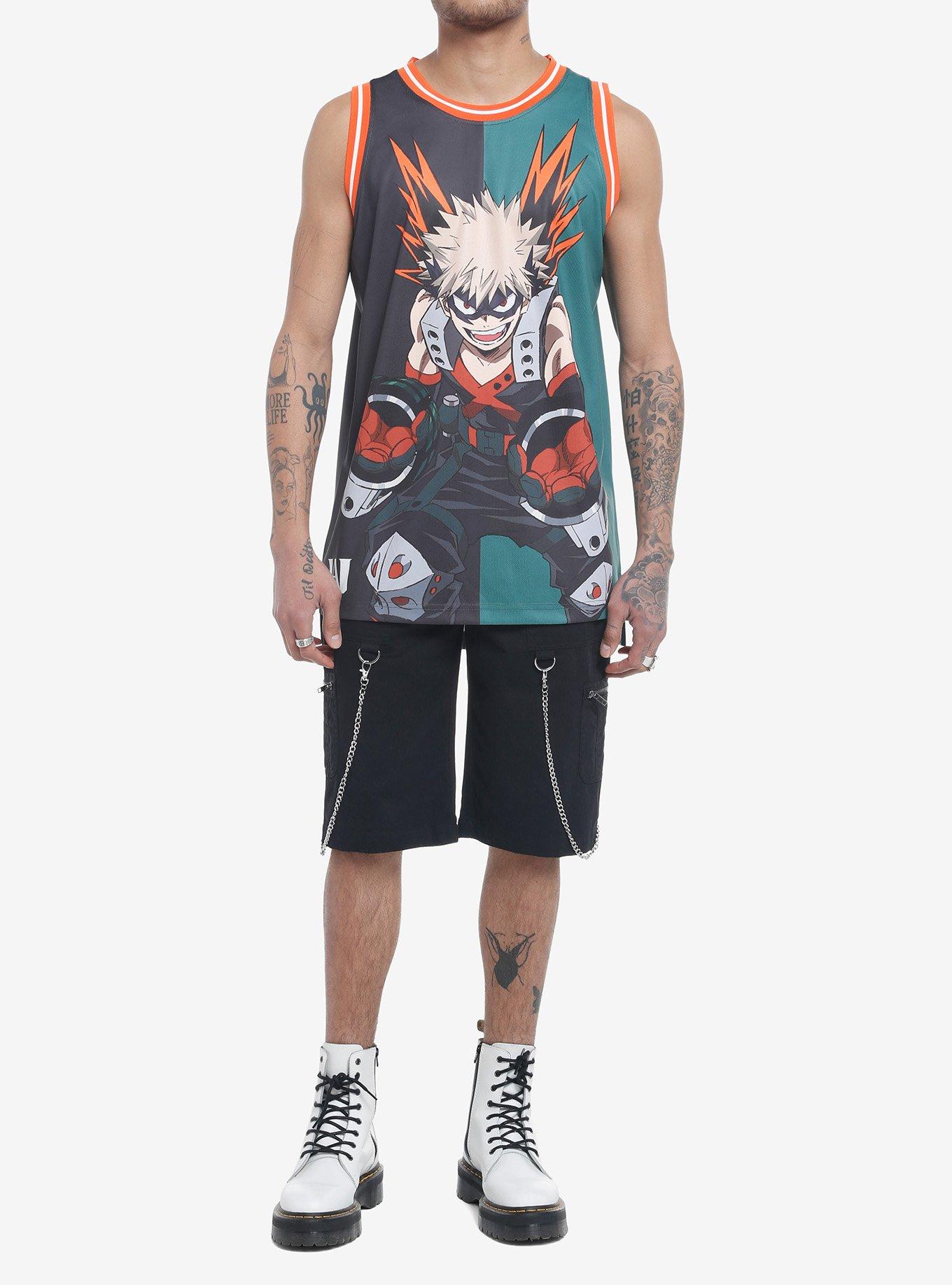 My Hero Academia Bakugo Split Basketball Jersey, MULTI, alternate