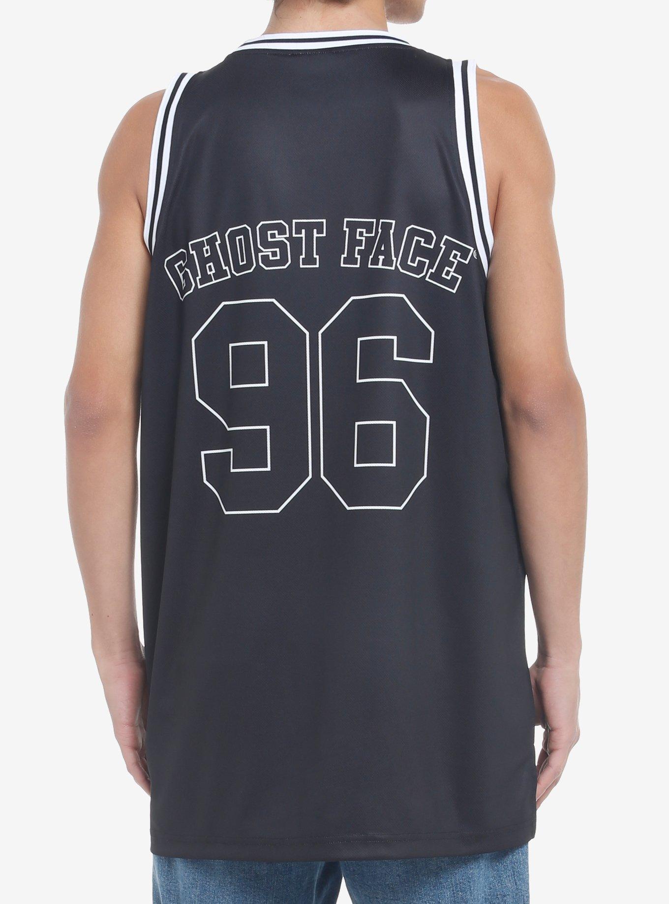 Scream Ghost Face Basketball Jersey, BLACK, alternate