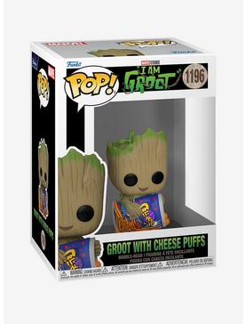 Funko Pop! Marvel I Am Groot Groot With Cheese Puffs Vinyl Figure, , hi-res