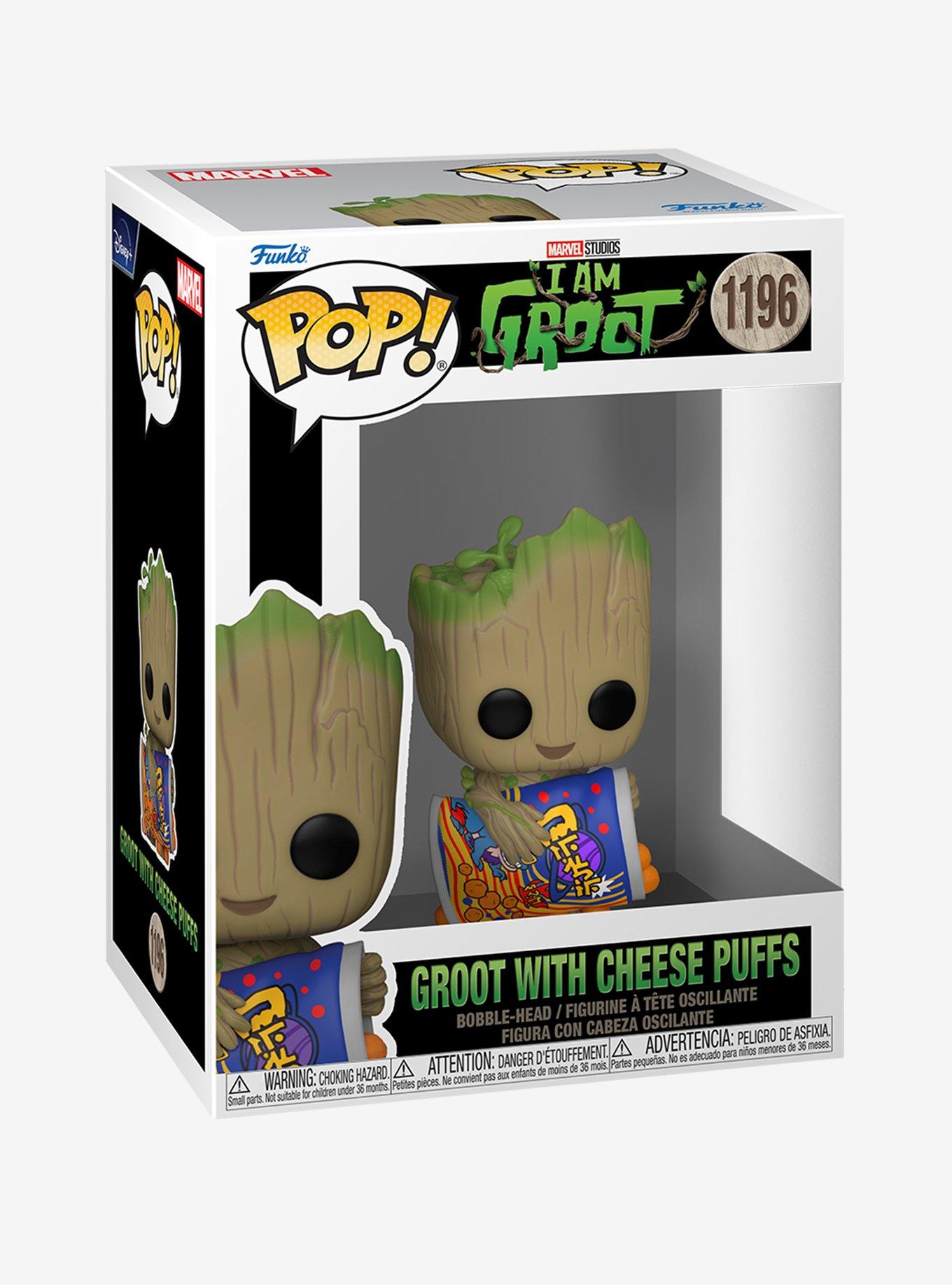 Funko Pop! Marvel I Am Groot Groot With Cheese Puffs Vinyl Figure, , alternate