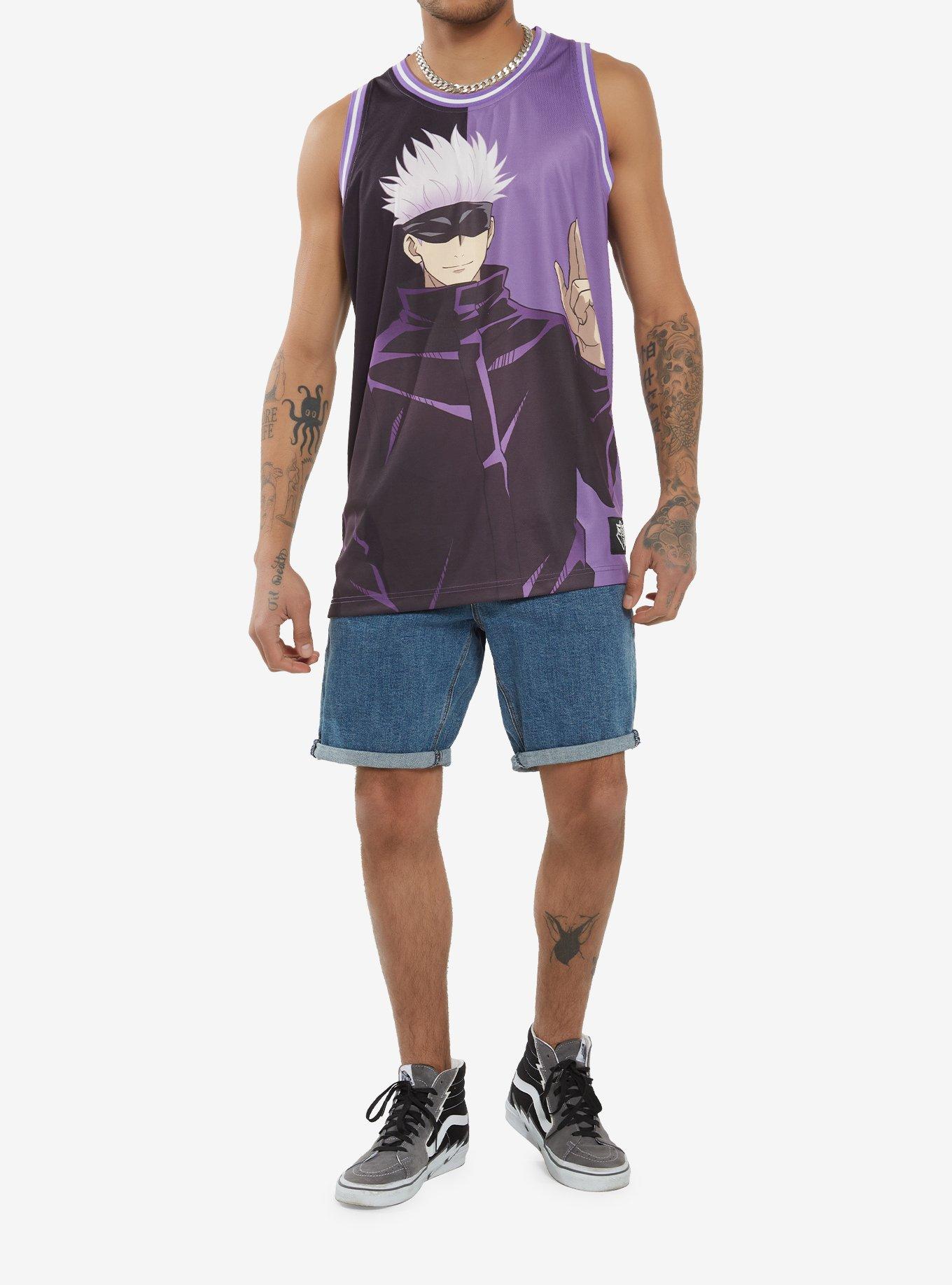 Jujutsu Kaisen Gojo Split Basketball Jersey, MULTI, alternate