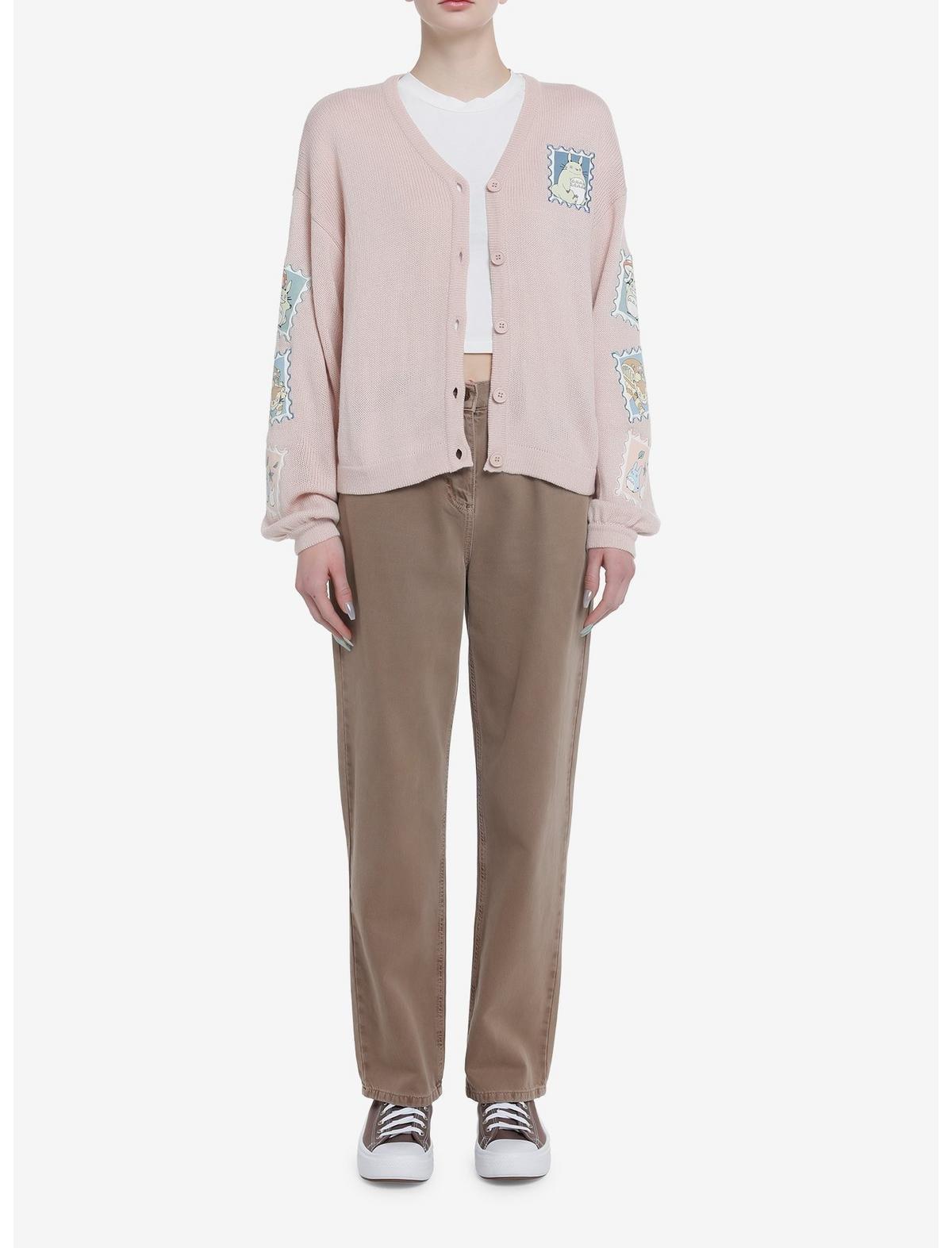 Studio Ghibli My Neighbor Totoro Stamp Skimmer Cardigan, LIGHT PINK, alternate