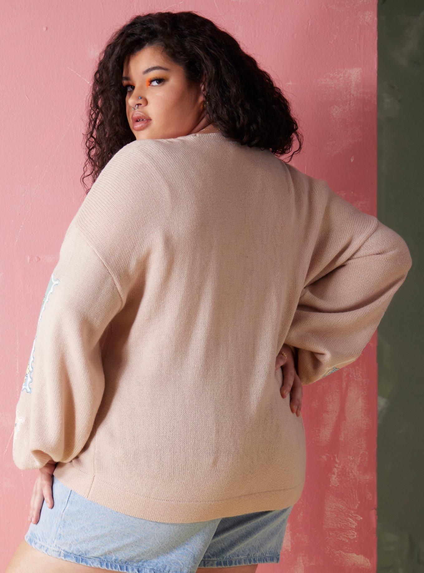 Studio Ghibli My Neighbor Totoro Stamp Skimmer Cardigan Plus Size, LIGHT PINK, alternate
