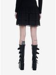 Thorn & Fable Black Lace Grommet Tiered Skirt, BLACK, alternate
