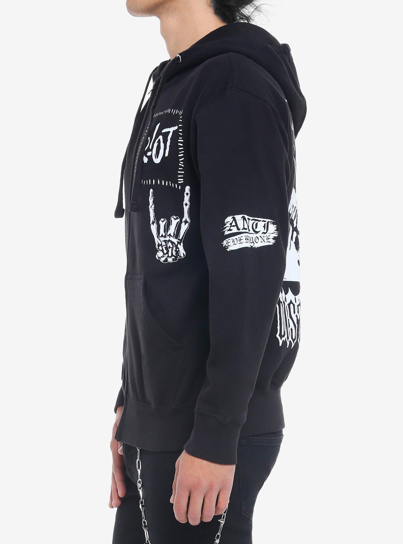Anti-Everyone Riot Hoodie, BLACK, alternate