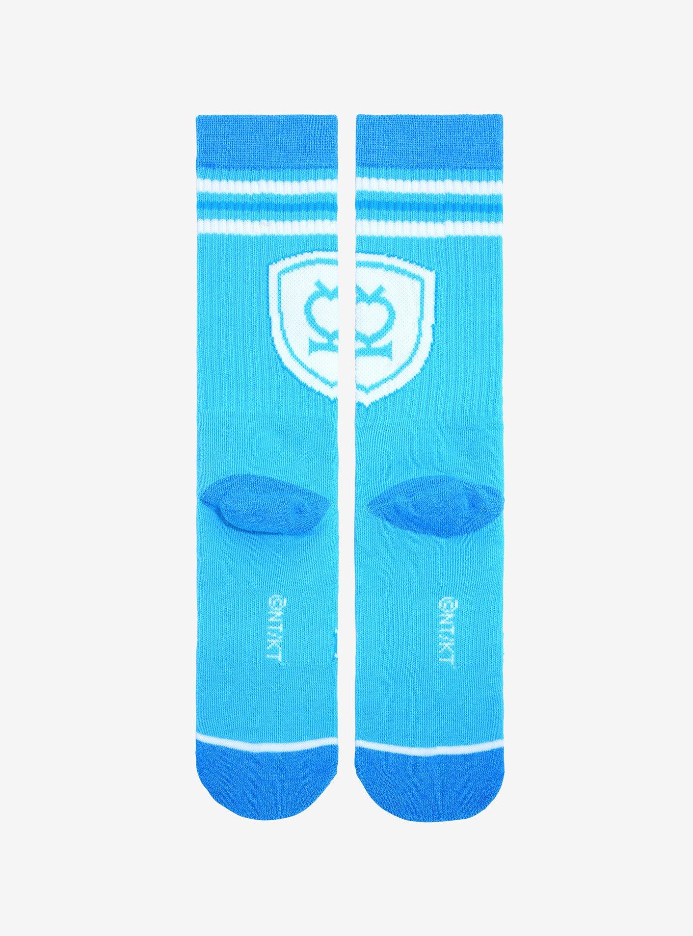 Sailor Moon Sailor Mercury Varsity Crew Socks - BoxLunch Exclusive, , alternate