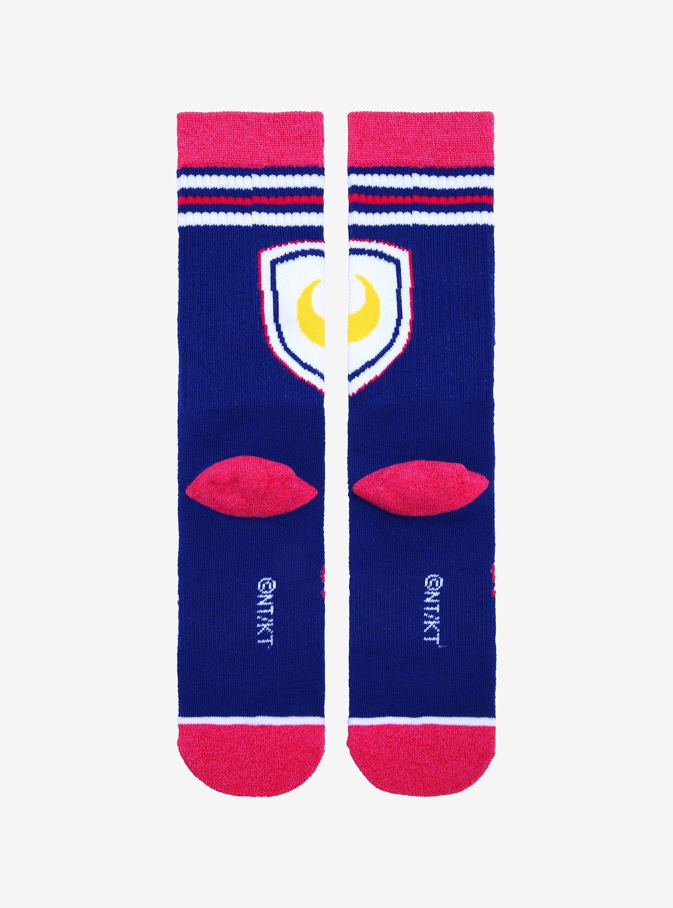Sailor Moon Varsity Crew Socks - BoxLunch Exclusive, , alternate