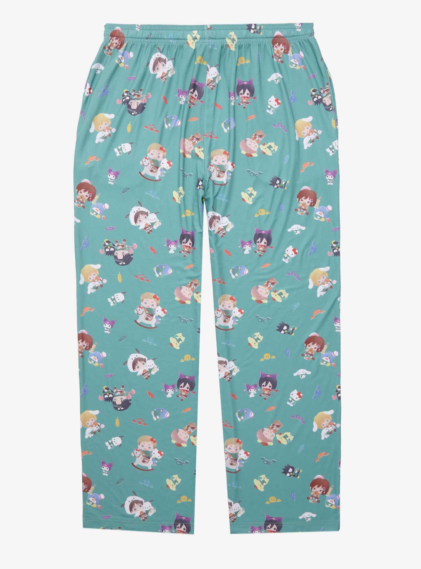 Sanrio Hello Kitty and Friends x Attack on Titan Allover Print Sleep Pants - BoxLunch Exclusive, , hi-res