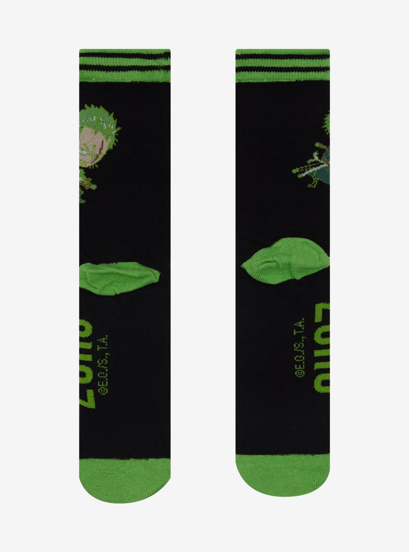 One Piece Zoro Chibi Crew Socks, , alternate