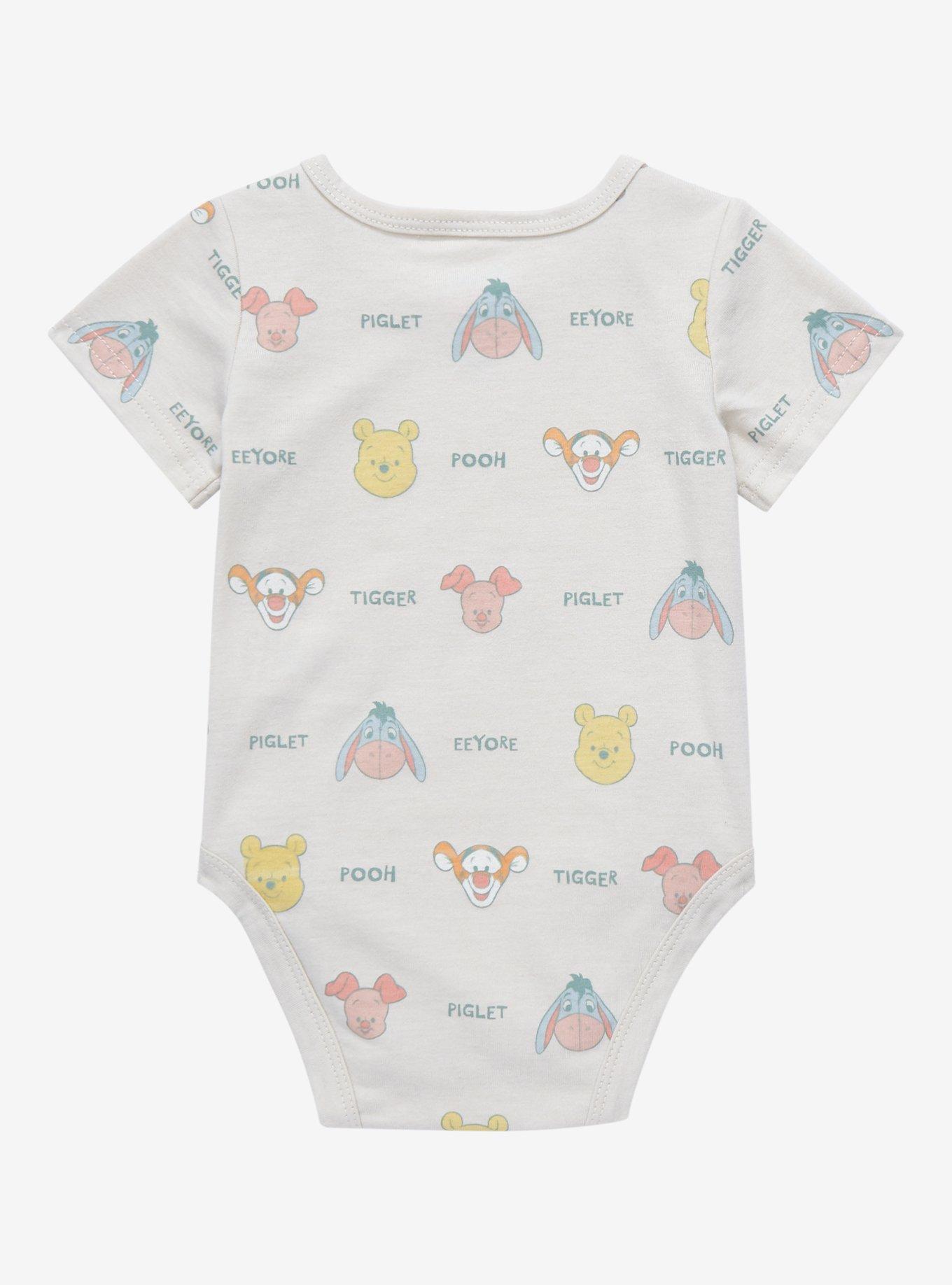 Disney Winnie the Pooh Baby Bear & Friends Allover Print Infant One-Piece - BoxLunch Exclusive