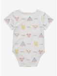 Disney Winnie the Pooh Baby Pooh Bear & Friends Allover Print Infant One-Piece - BoxLunch Exclusive, BEIGE, alternate