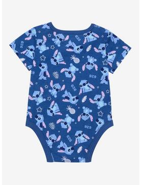 Disney Lilo & Stitch Stitch Poses Allover Print Infant One-Piece - BoxLunch Exclusive, , hi-res