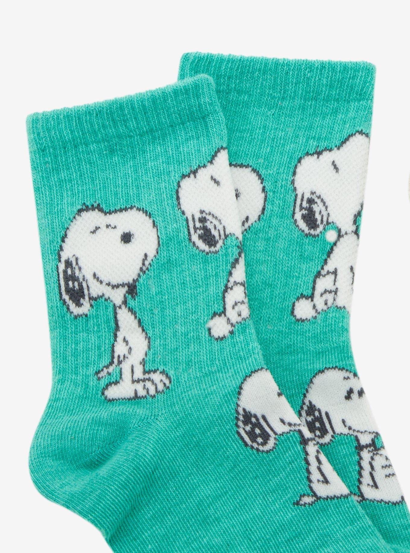 Peanuts Snoopy Lucy Football Crew Socks 2 Pair, , alternate