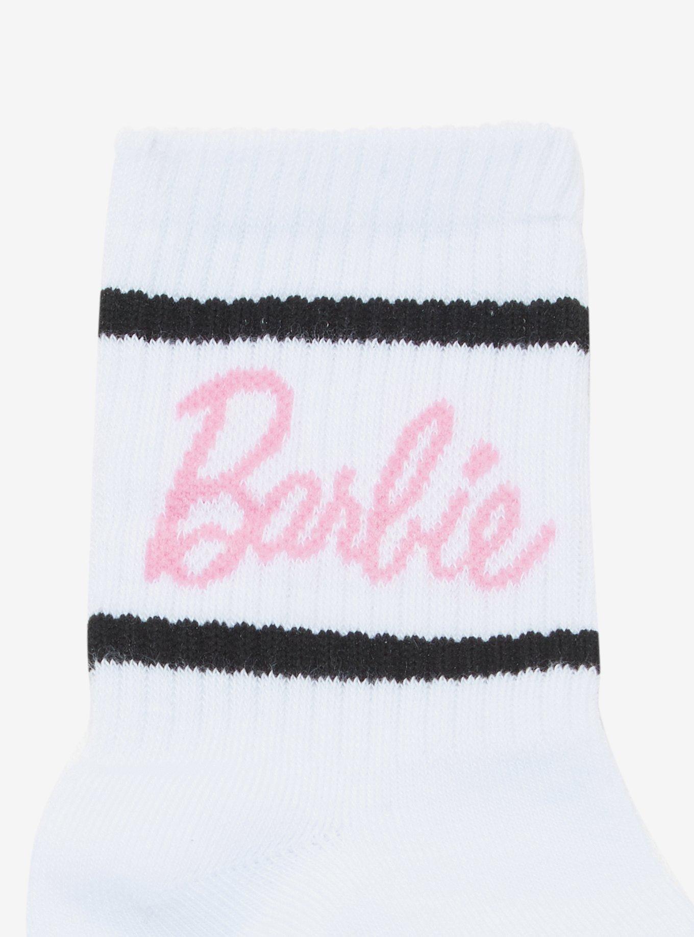 Barbie Logo Varsity Stripe Crew Socks, , alternate