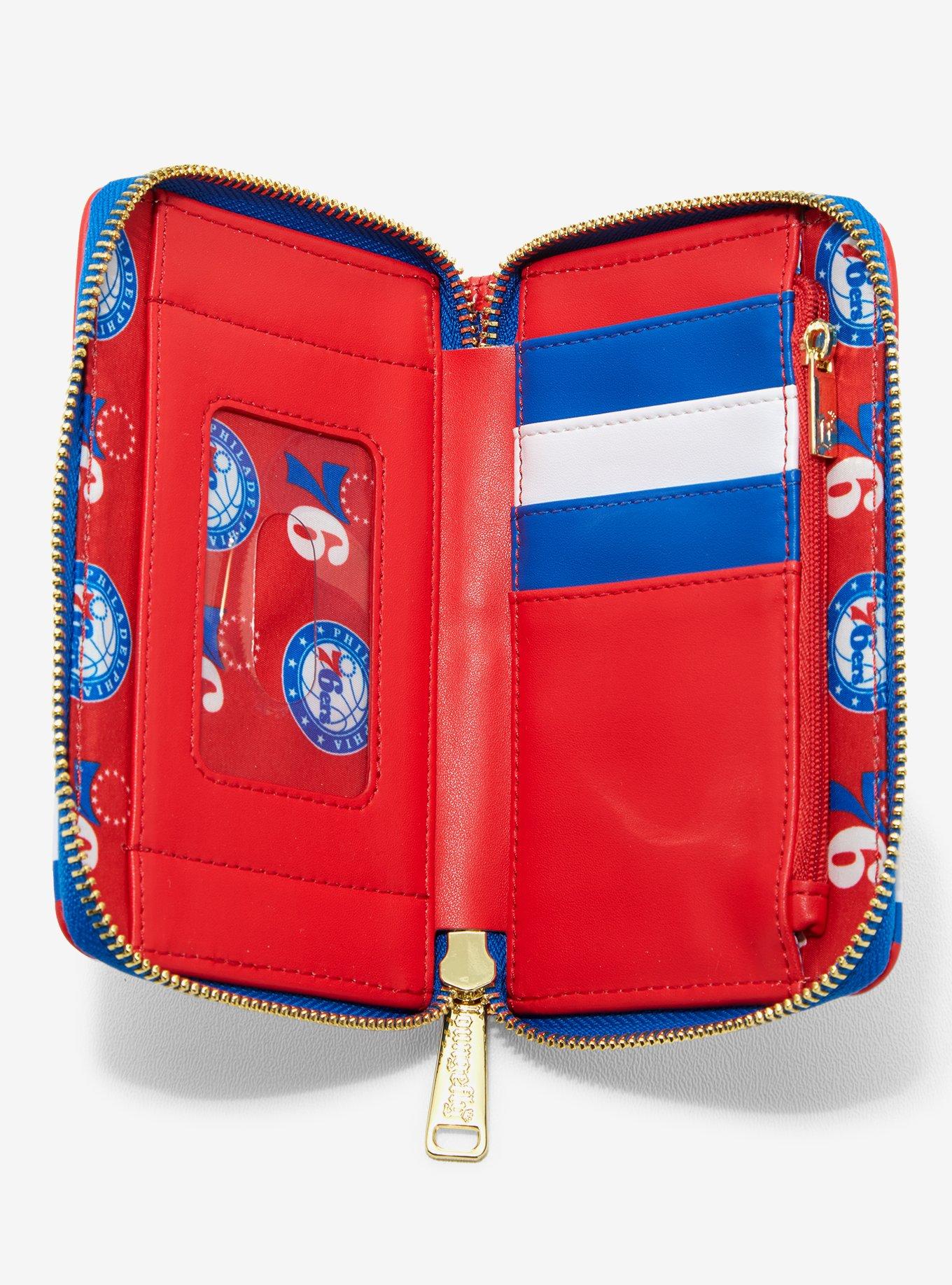 Loungefly NBA Philadelphia 76ers Patch Zipper Wallet, , alternate