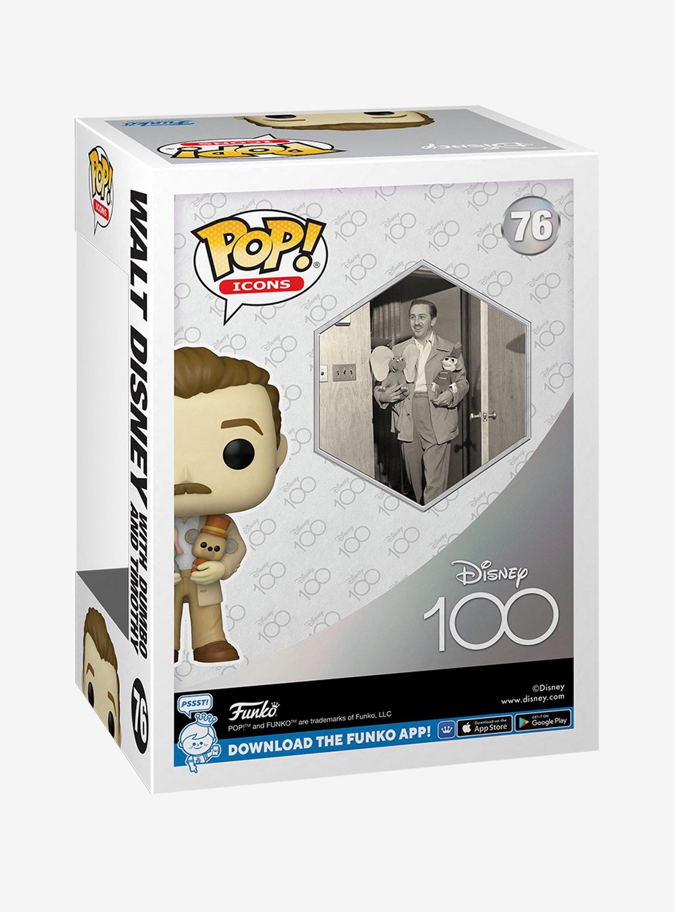 Funko Disney100 Pop! Walt With Dumbo & Timothy Vinyl Figure, , alternate