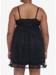 Black Empire Waist Slip Dress Plus Size, BLACK, alternate