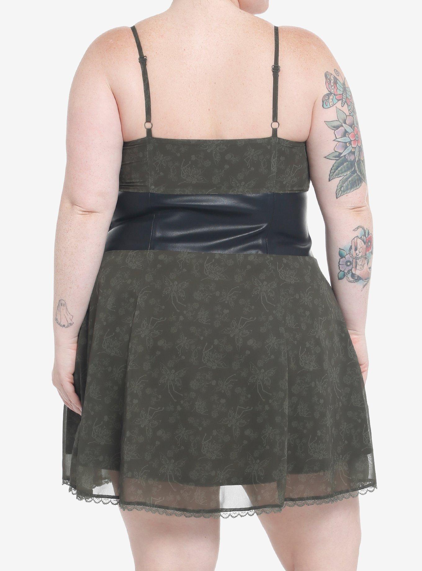 Skeleton Fairy Corset Cami Dress Plus Size, MULTI, alternate