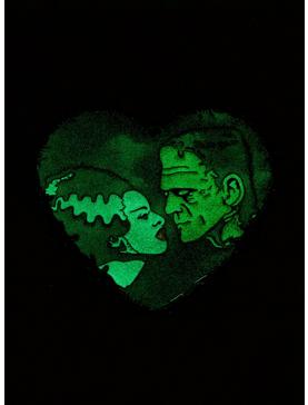Universal Monsters Frankenstein & Bride Heart Enamel Pin, , hi-res