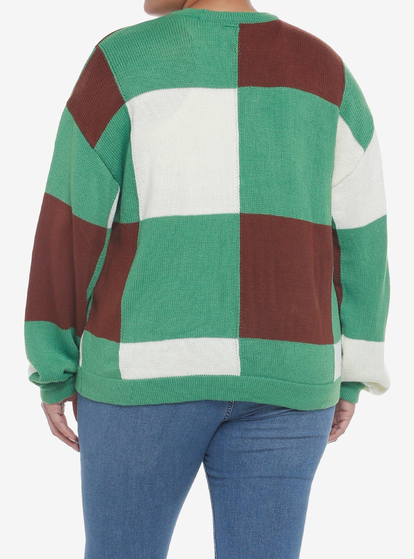 Shrek Patchwork Skimmer Cardigan Plus Size, MULTI, alternate