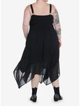 Thorn & Fable Black Lace-Up Hanky Hem Dress Plus Size, MULTI, alternate