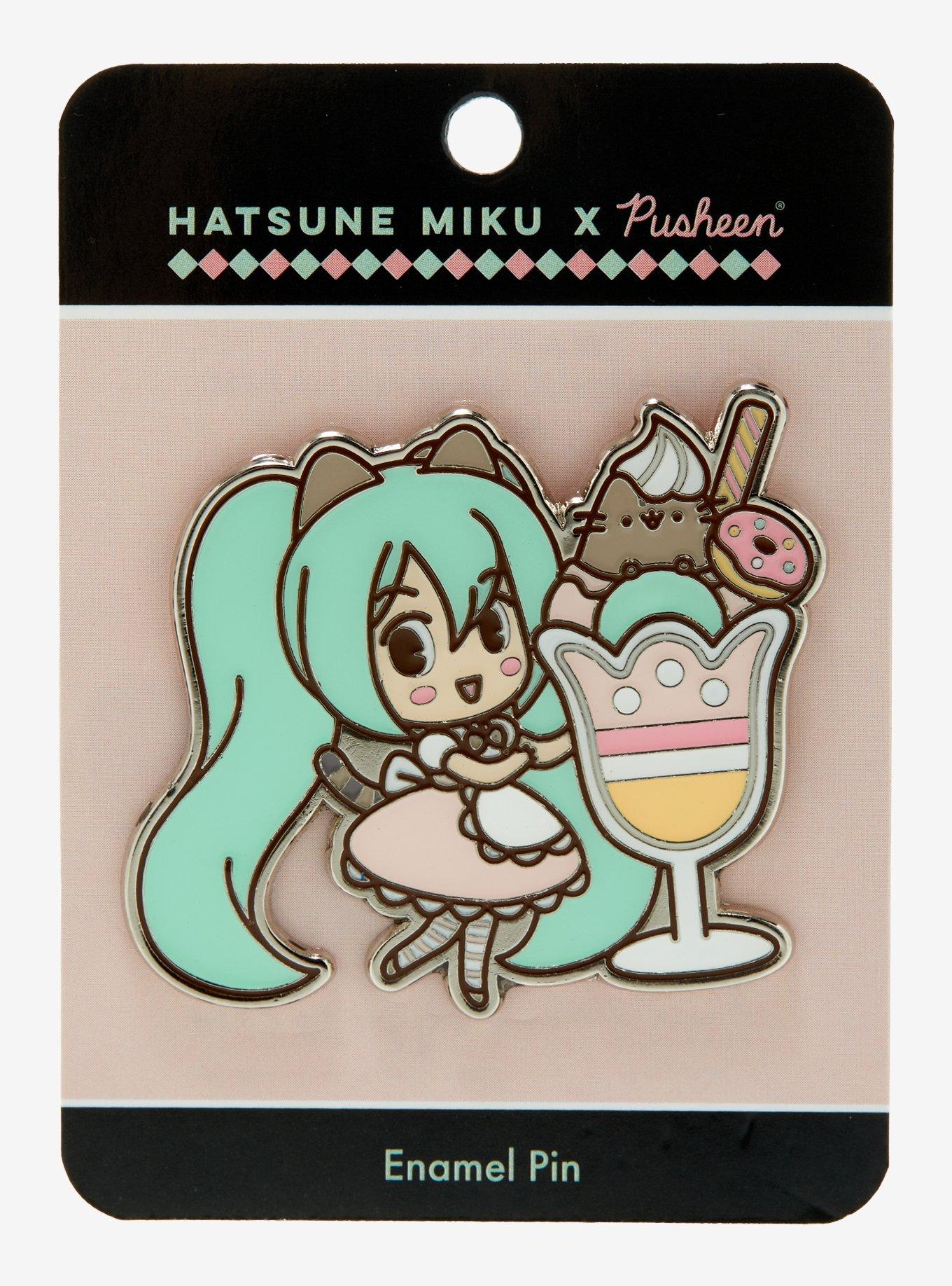 Hatsune Miku X Pusheen Sundae Enamel Pin, , alternate