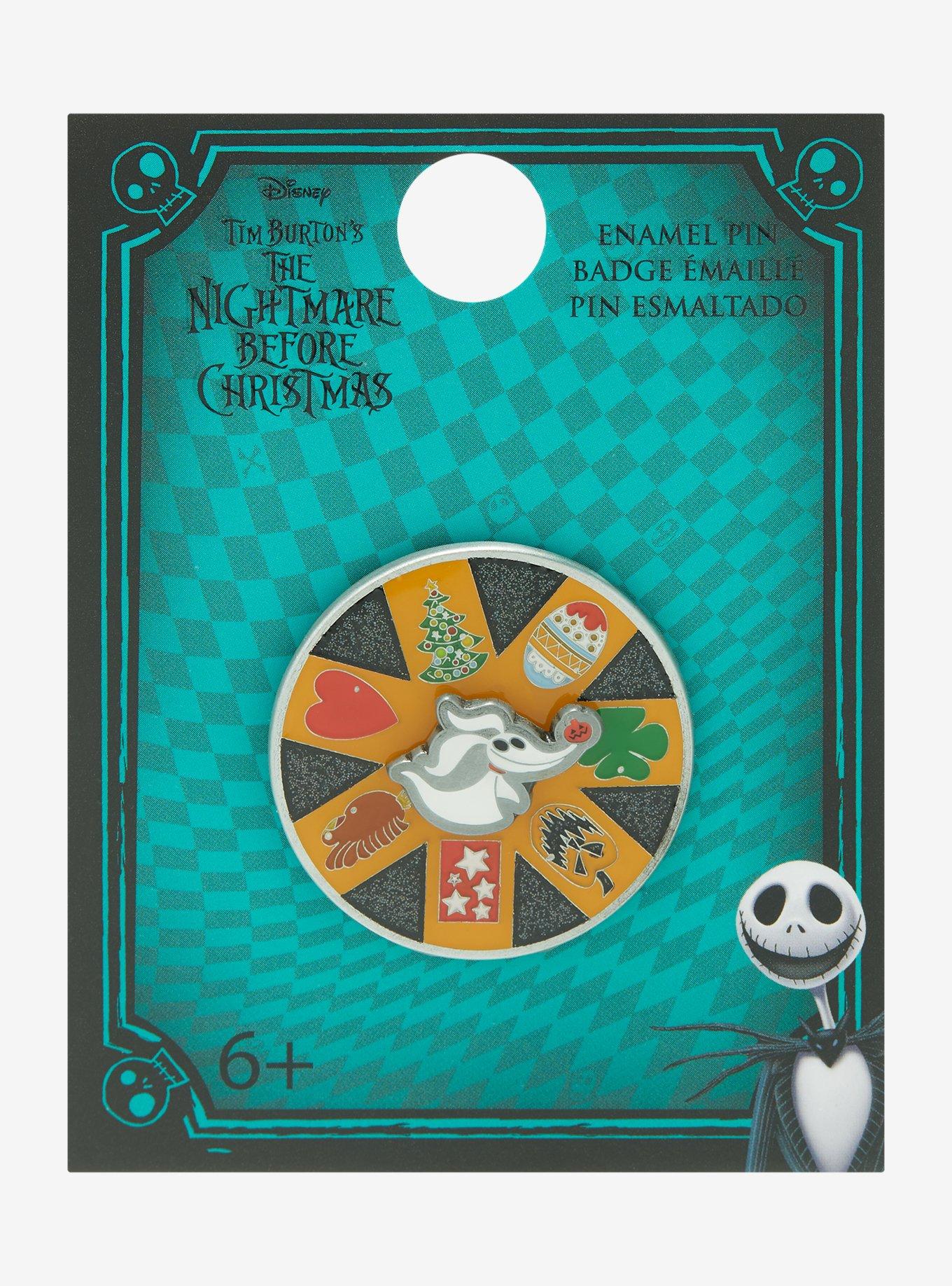 Loungefly The Nightmare Before Christmas Zero Holiday Doors Spinning Enamel Pin, , alternate